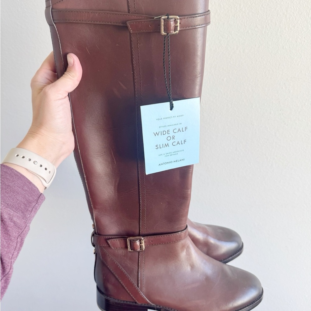ANTONIO MELANI Dark Brown Leather Boots